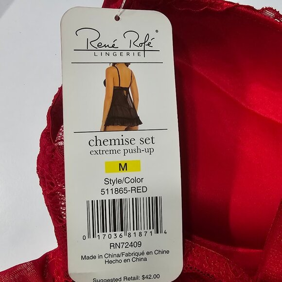 Rene Rofe Push Up Babydoll with G-String Thong - 2 Piece Set - Picture 8 of 9